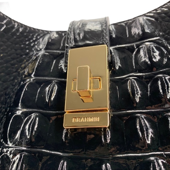 SOLD - BRAHMIN BLACK MELBOURNE MEDIUM MALLORY TOTE NWT - Picture 7 of 11